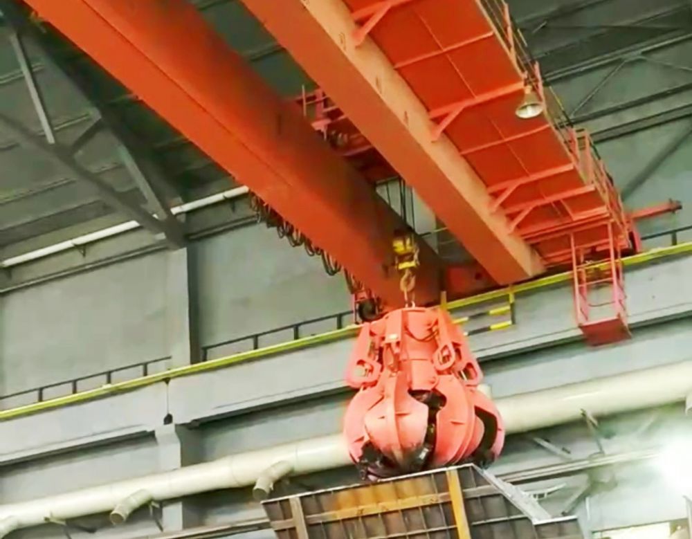 抓斗橋式起重機、單雙梁抓斗吊機、抓斗天車廠家制造、安裝維修