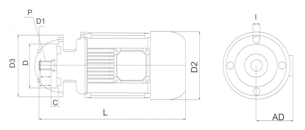 YSE系列實心轉(zhuǎn)子軟啟動制動電機(jī)外形及安裝尺寸圖（小盤）.jpg