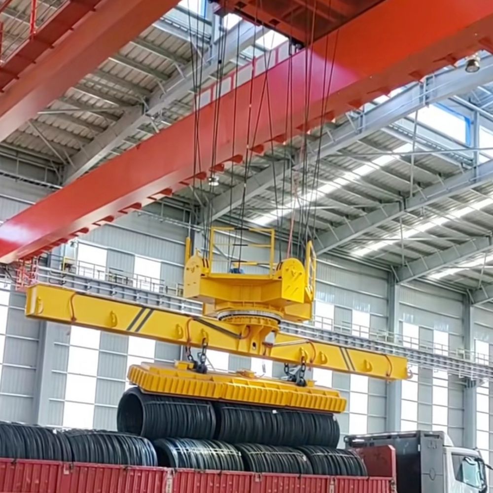 QC型電磁橋式起重機、上/下旋轉(zhuǎn)伸縮掛梁電磁橋式起重機