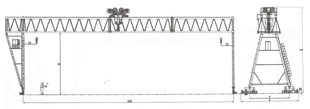 路橋?qū)Ｓ瞄T式起重機外形結(jié)構(gòu)示意圖（150噸）.jpg